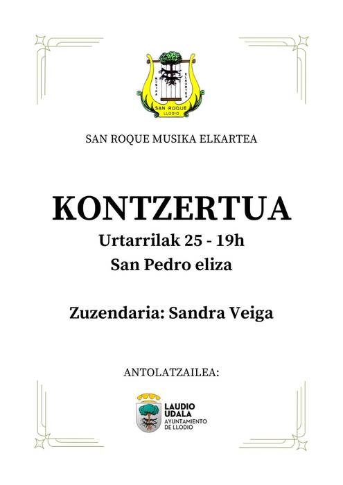 San Roque musika elkartearen kontzertua