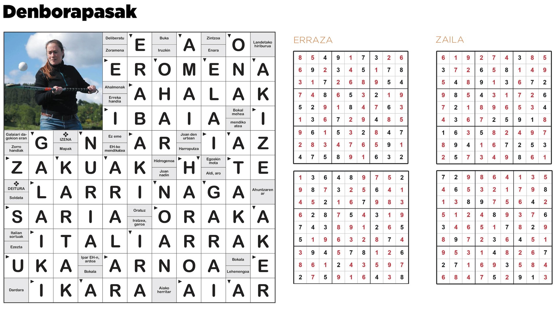 Aiaraldea Hemen hamabostekariaren 97. zenbakiko DENBORAPASEN-EMAITZAK