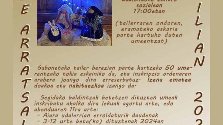 Umeentzako Gabonetako eskulan tailer berezia