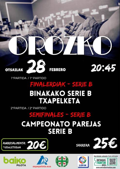 Eskupilota serie B finalerdiak