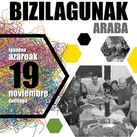 Bizilagunak 2017 egitasmoan parte hartzeko bazkaria Laudioko Gaztetxean 