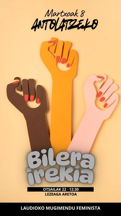 Martxoak 8 antolatzeko bilera irekia