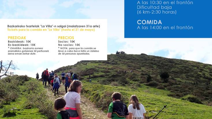 Ganzorrotz mendi taldearen bazkide eguna