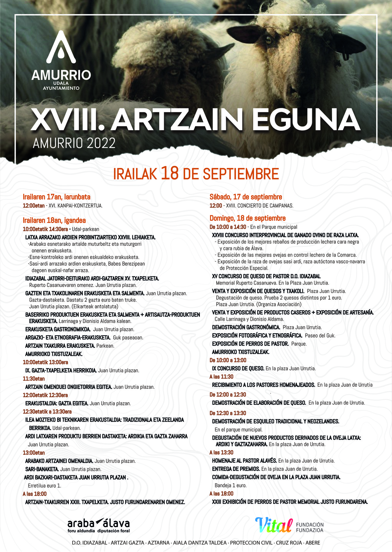 Amurrioko XXVIII. Artzain Eguna datorren irailaren 18an ospatuko da