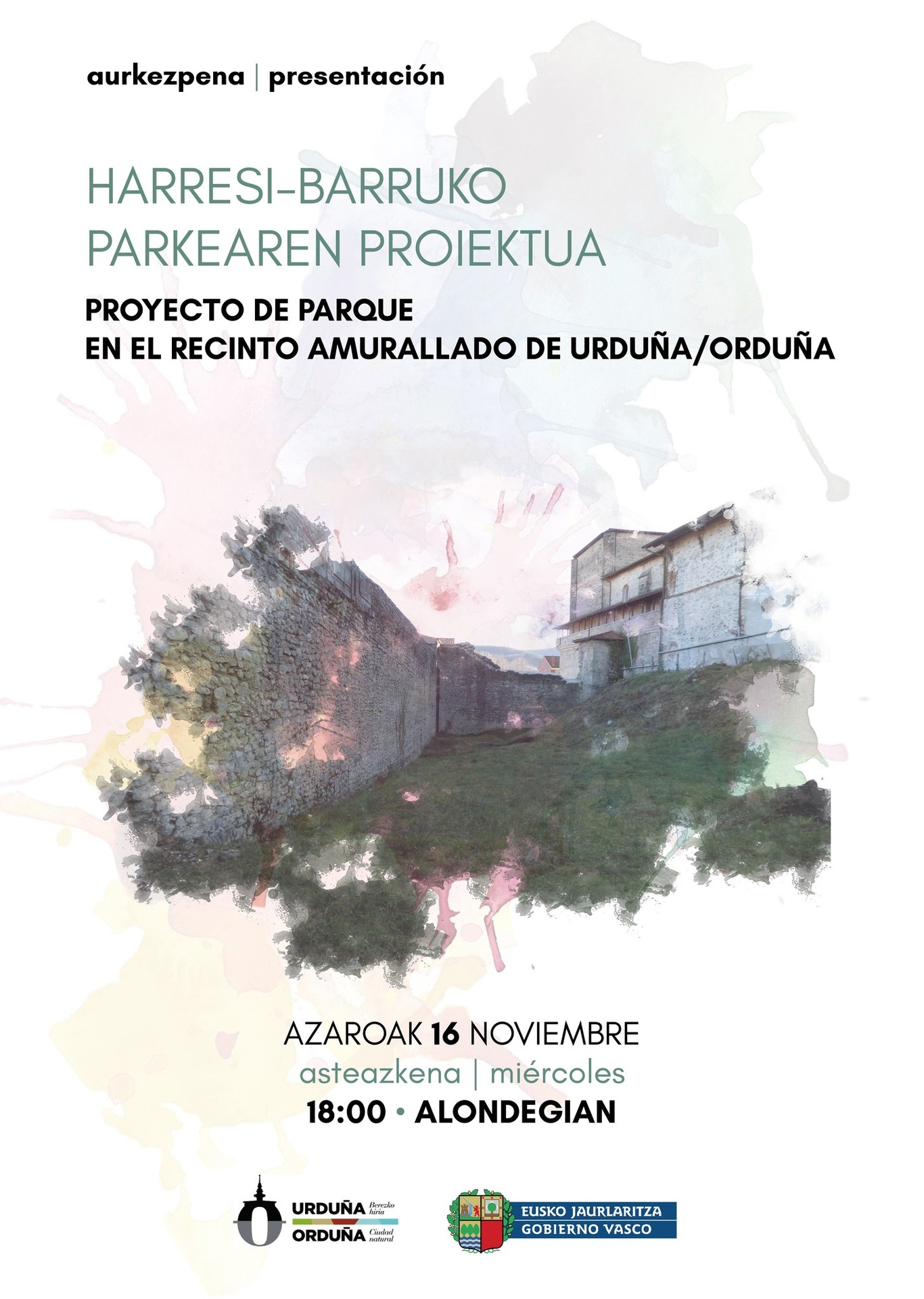 Urduñako harresi-esparruan parke bat sortzeko proiektua aurkeztuko du Udalak azaroaren 16an