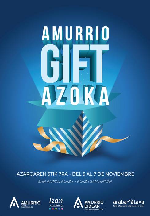 ‘Amurrio Gift Azoka’ azaroaren 5etik 7ra bitartean egongo da San Anton plazan, herriko denda, artista eta ekoizleen eskutik