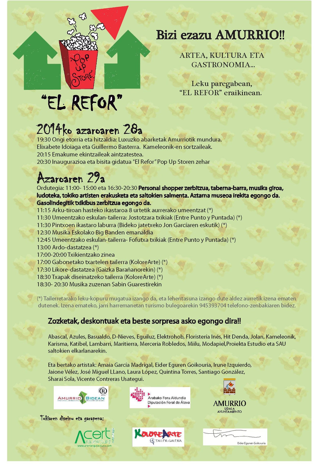 “El Refor” Pop Up Store, artea eta merkataritza. Amurrio bizitzeko beste modu bat.