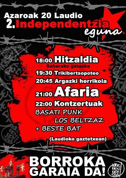 Independentzia eguna antolatu dute Aiarako Gazte Independentistek