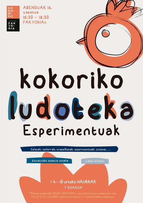 "Kokoriko Ludoteka: esperimentuak"