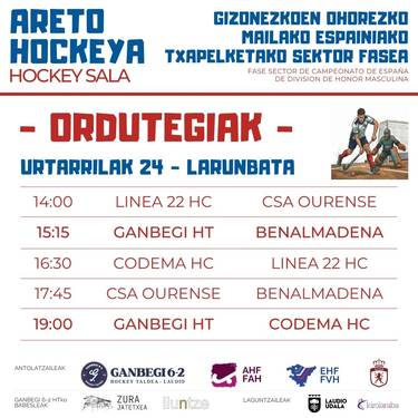 Areto hockeya: Gizonezkoen Ohorezko mailako Espainiako Txapelketa sektor fasea