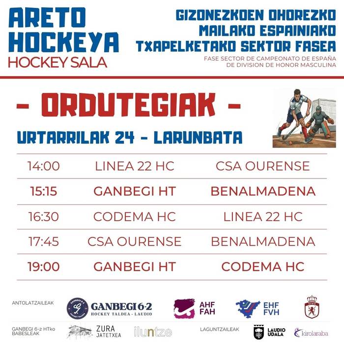 Areto hockeya: Gizonezkoen Ohorezko mailako Espainiako Txapelketa sektor fasea
