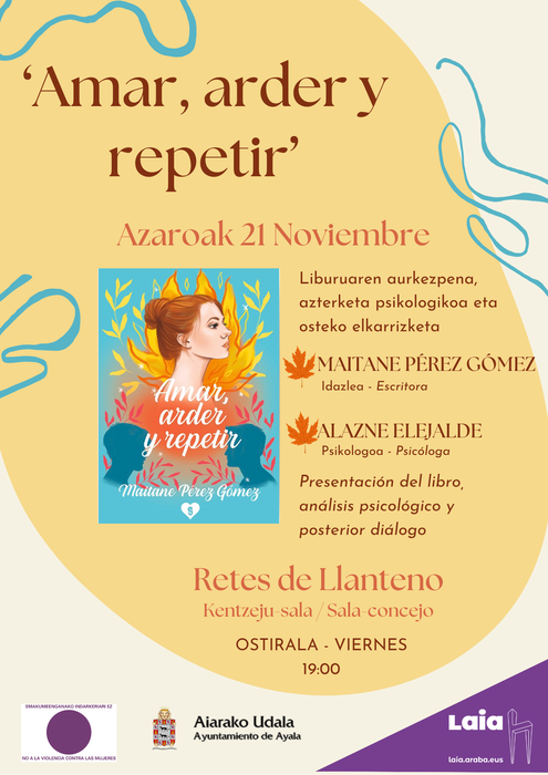 'Amar, arder y repetir' liburuaren aurkezpena eta solasaldia