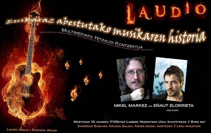 Euskal Musikaren inguruko hitzaldi multimedia Eñaut Elorrieta eta Mikel Markezen eskutik