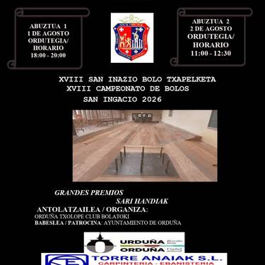 XVIII. San Inazio Bolo Txapelketa