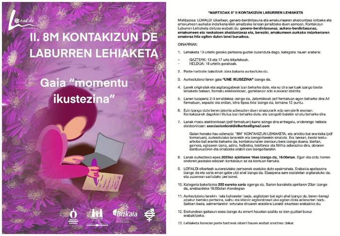 Martxoaren 8ko kontakizun laburren lehiaketaren sari banaketa