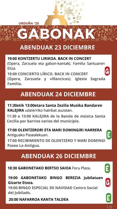 Gabonetako bingo berezia