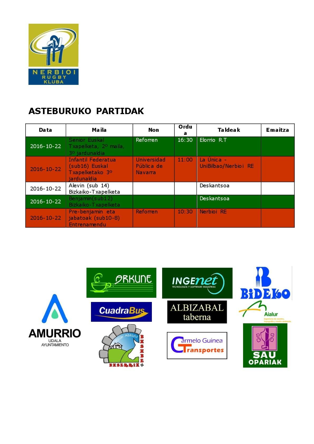 2016-10-22ko programa