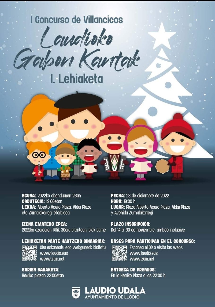 Laudioko Udalak gabon-kanten lehen lehiaketa abiatuko du Gabon hauetan