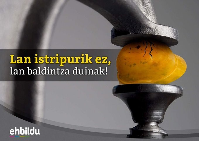 EH Bildu Laudiok lan-istripu larriei aurre egiteko protokolo instituzionala aurkeztu du