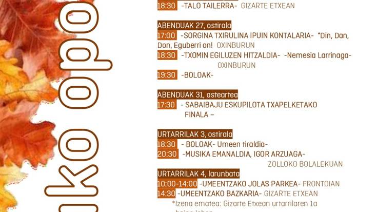 Haurrentzako jarduerak Gizarte etxean