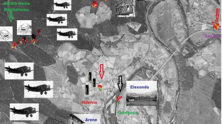 Arrankudiaga-Zollon eta Arakaldon gertatutako bonbardaketen zerrenda osatu dute eta Katalunian bonba faxistek eraildako beste herritar bat gehitu dute