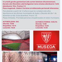 Gazteentzako txangoa Athleticen museora (izena emateko azken eguna)