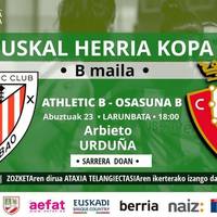 XV. Euskal Herria Kopa: Athletic B - Osasuna B