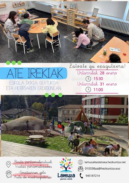 Lamuza eskolako ate irekiak