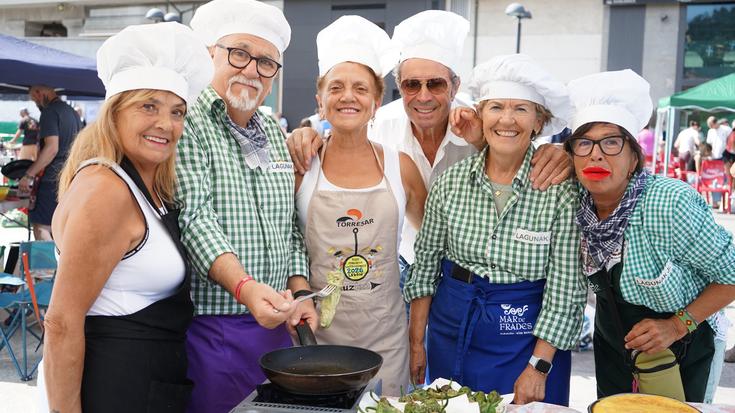 Larunbat bizia eta parte hartzailea egon da Laudion lehiaketa gastronomikoaren eta txirrindularitza lasterketaren ondorioz