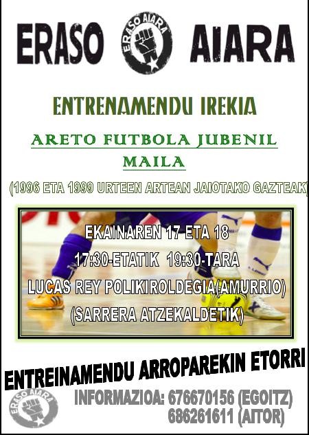ENTRENAMENDU IREKIAK