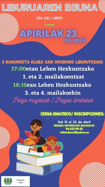 Haurrentzako bi irakurketa saio, Liburuaren Eguna ospatzeko