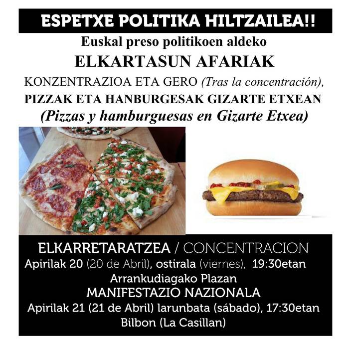 Espetxe politika hiltzaile: kontzentrazioa eta afaria