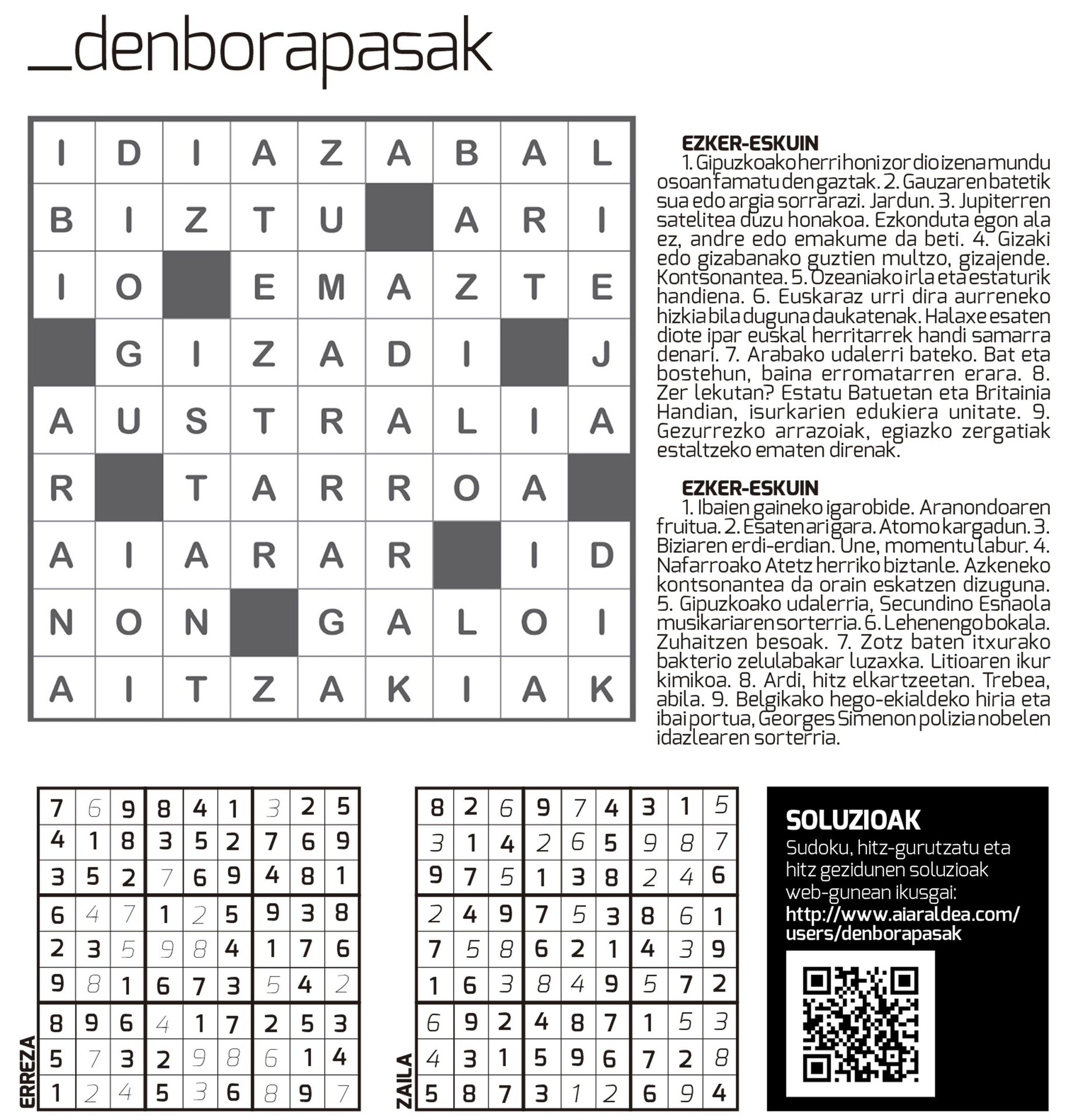 Asmatu al duzu?
