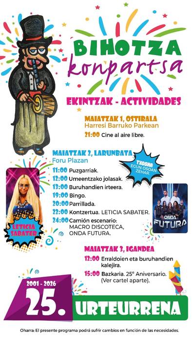 Bihotza konpartsaren 25.urteurrena