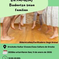 Biodantza saioa familian