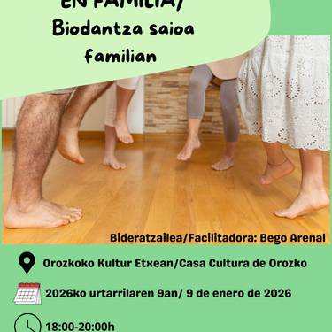 Biodantza saioa familian
