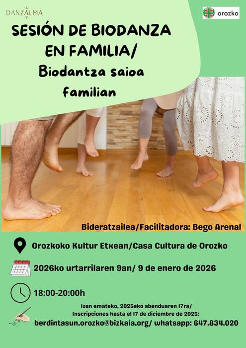 Biodantza saioa familian