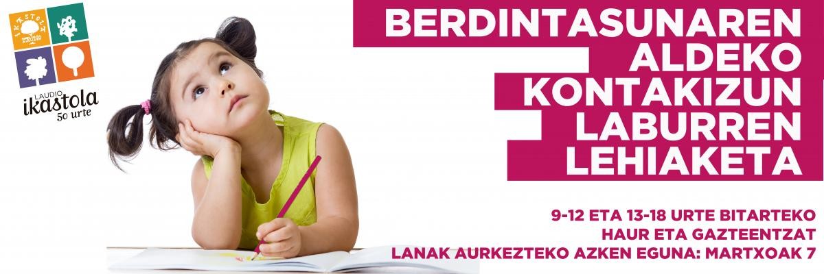 Berdintasunaren aldeko kontakizun laburren lehiaketa