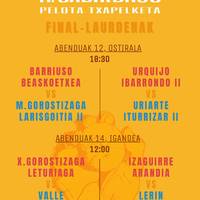 II. Sabaibaju Pilota Txapelketa: Final-laurdenak