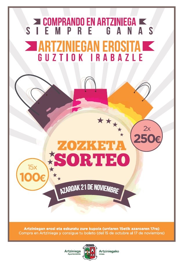 “Artziniegan erosita guztiok irabazle” kanpaina jarriko dute abian bihar