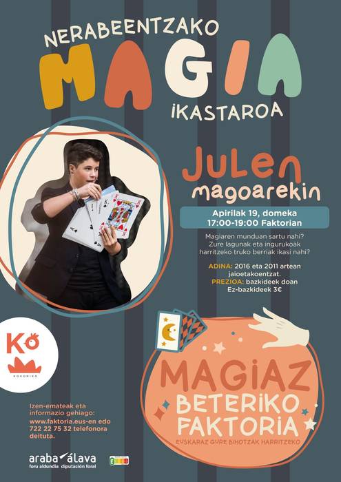 Nerabeentzako magia ikastaroa Julen Magoarekin