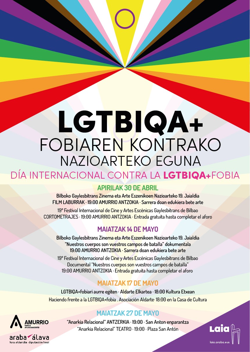 Zinegoak 2022 Amurriora iritsiko da, LGTBIQA+fobiaren Aurkako Nazioarteko Egunaren programazioaren barruan