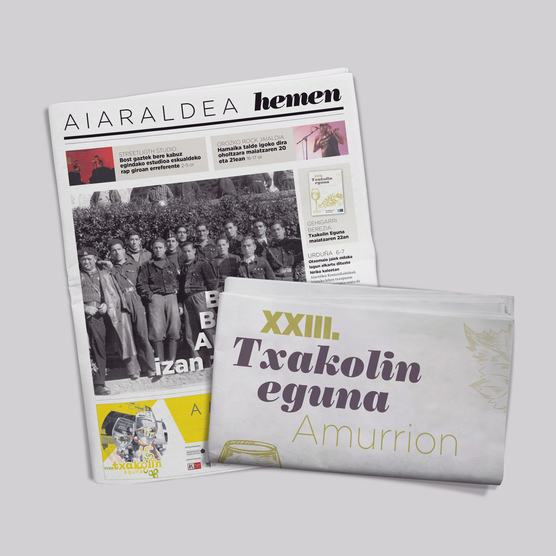 Txakolin Eguneko gehigarri berezia dakar Aiaraldea Hemen hamabostekariaren zenbaki berriak