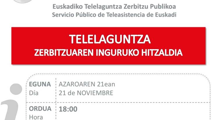 Telelaguntza zerbitzuaren inguruko hitzaldia