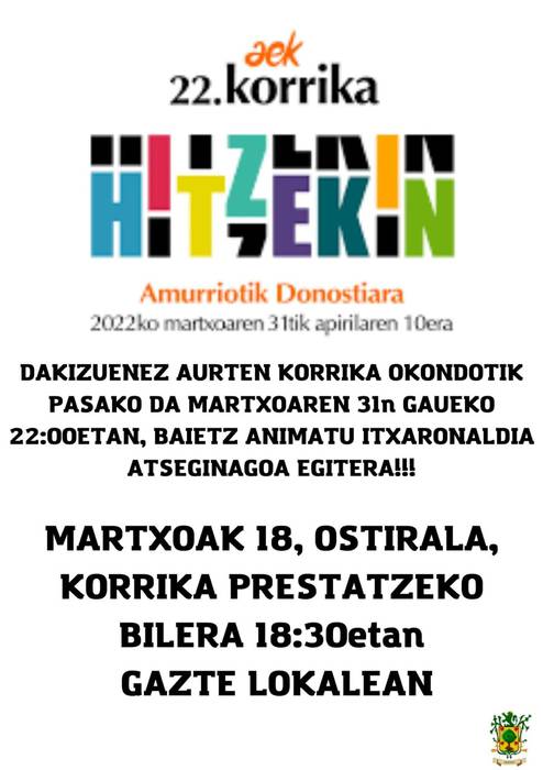 Korrika prestatzeko bilera