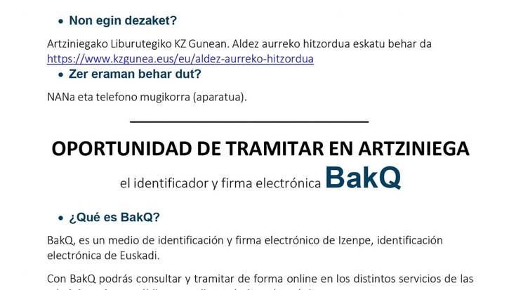 BakQ identifikazio eta sinadura elektronikoa egiteko aukera