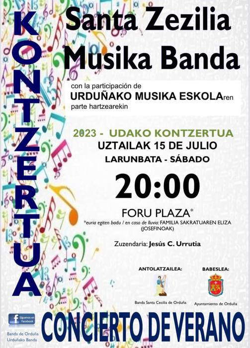 Santa Zezilia musika bandaren kontzertua