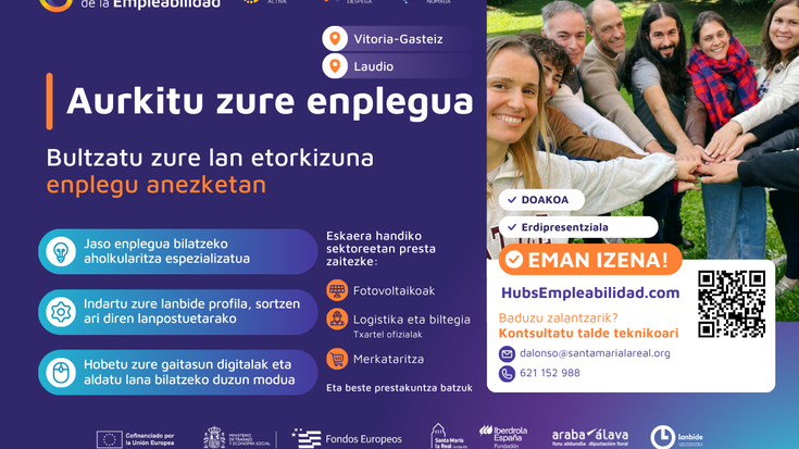Hasi da Arabako hiru enplegu anezka berritan izena emateko epea eta ekainean izango dira