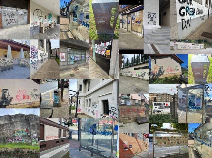 EAJk salatu du Laudioko hormetan dauden kartel eta margoketa kopuruak herriaren irudia kaltetzen duela