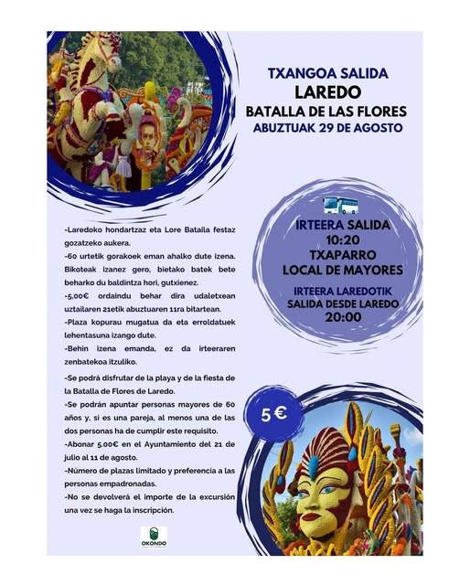 Laredoko 'Loreen bataila'-ra txangoa Okondotik